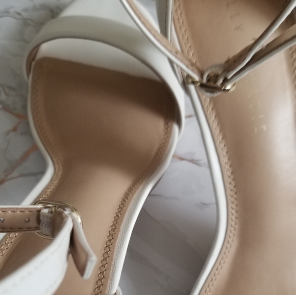 WHITE Heeled Strap Sandal - Picture 3 of 6